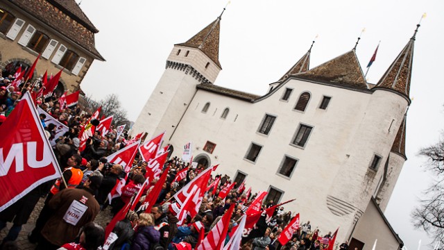 Manifestation contre la fermeture de Novartis - Nyon -12.11.2011